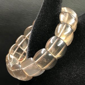 Bracelet plaquettes en quartz fumé (réf bqf3)