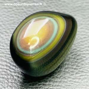 Obsidienne oeil céleste naturelle du Mexique (réf boc13)