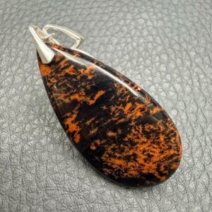 Pendentif en Obsidienne Acajou