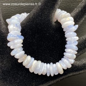 Bracelet en calcédoine du Brésil “perles plate”