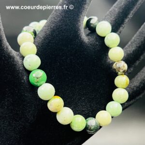 Bracelet en grenat vert “grossulaire” de Tanzanie “perles 8mm”