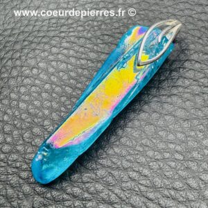 Pendentif Cristal de Roche Aqua Aura