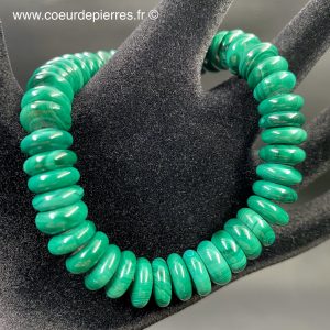 Bracelet en malachite du Congo “perles plate”