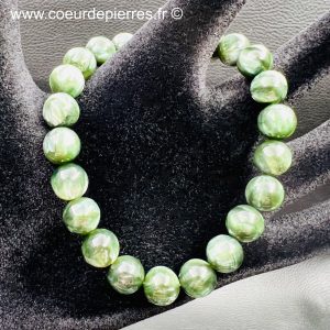 Bracelet en Seraphinite de Russie « perles de 8mm » qualité extra
