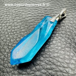 Pendentif Cristal de Roche Aqua Aura