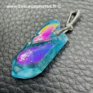 Pendentif Cristal de Roche Aqua Aura