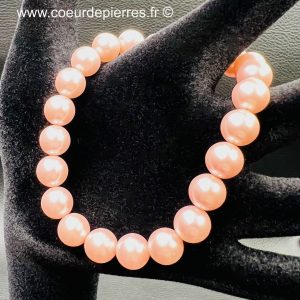 Bracelet en Nacre Rose de Tahiti « perles de 8mm »