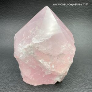Prisme en quartz rose de Madagascar 0,505kg (réf pqr14)