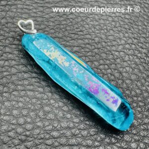 Pendentif Cristal de Roche Aqua Aura