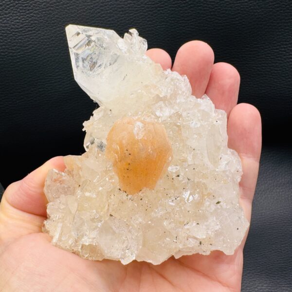 Stilbite sur Apophylite d'Inde (réf st4) – Image 6