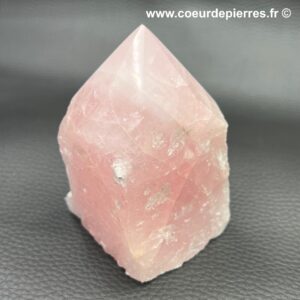 Prisme en quartz rose de Madagascar 0,413kg (réf pqr3)