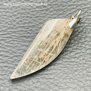 Pendentif quartz rutile du Brésil “grand modèle” (réf qr3)