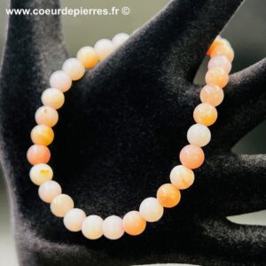 Bracelet opale rose Péruvienne “perles 6mm”