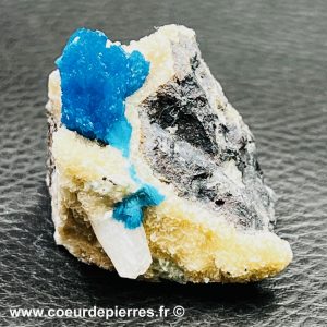 Cavansite sur Calcite de Poona, Inde (ref cav5)