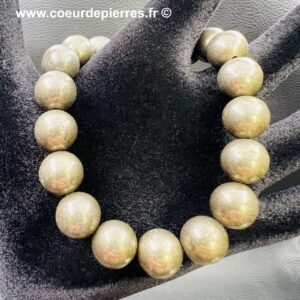 Bracelet pyrite du perou “perles 10mm”