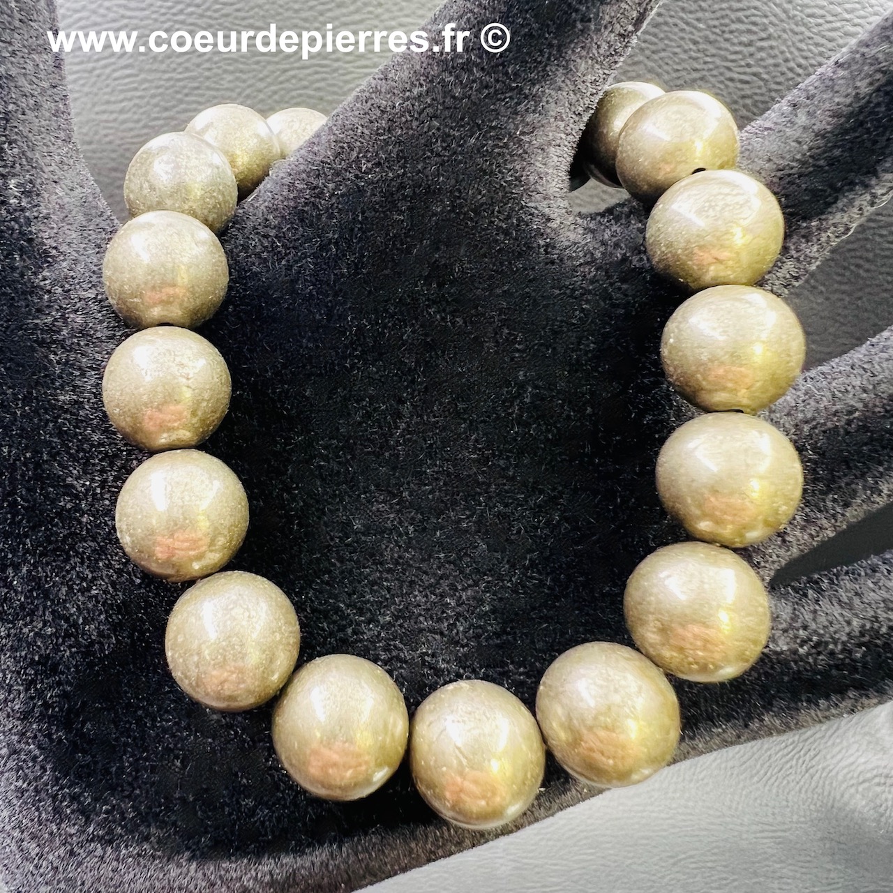 Bracelet pyrite du perou « perles 10mm »