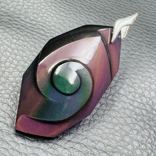 Pendentif Obsidienne Oeil Céleste "Suprême" (réf ooc14) – Image 2