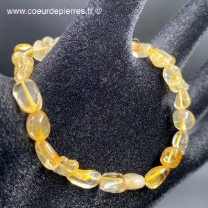 Bracelet en citrine de Madagascar “perles roulées”