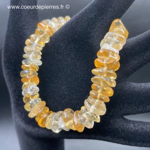 Bracelet en citrine de Madagascar “perles ovales”