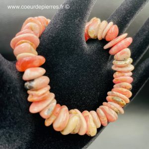 Bracelet en Rhodochrosite du Pérou « perles plate »