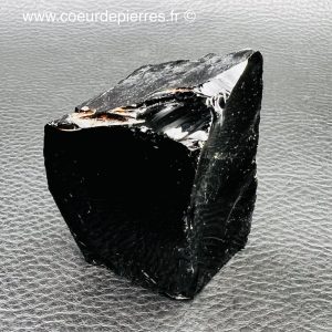 Obsidienne noire brute “larme d’apache” du Mexique (réf ob4)