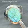 Chevalière en Labradorite (réf bla29) – Image 4