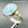 Bague en Larimar de République Dominicaine, taille 57 (réf blar9) – Image 2