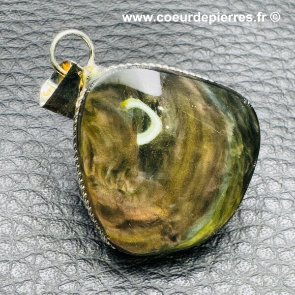 Pendentif Obsidienne Manta Huichol (ref pomh5) – Image 2