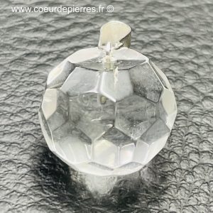Pendentif en cristal de roche de l’Himalaya “boule facette”