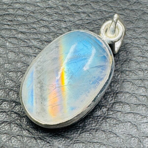 Pendentif en Péristérite "Pierre de Lune Arc-en-Ciel" (réf ppl17) – Image 2