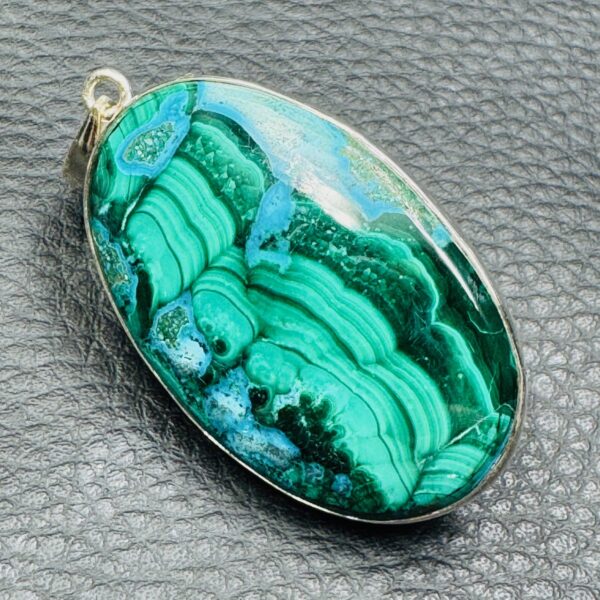 Pendentif en Chrysocolle du Congo (réf c21) – Image 2