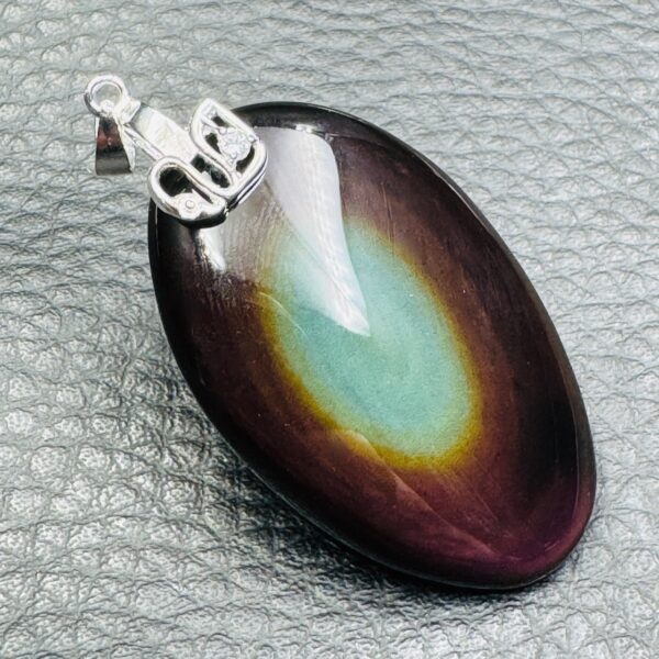 Pendentif Obsidienne Oeil Céleste du Mexique (réf ooc23) – Image 2