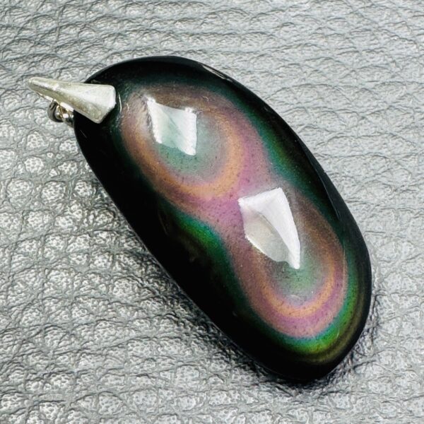 Pendentif Obsidienne Oeil Céleste Mexique (réf ooc22) – Image 2
