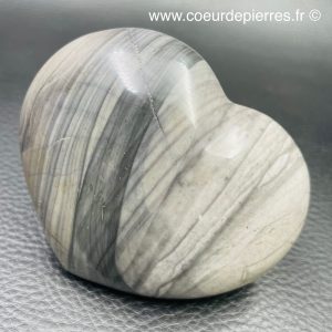 Coeur en jaspe zèbre de Madagascar (réf jz2)