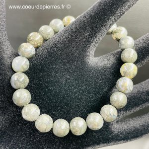 Bracelet en Nipomo marcasite “pyrite” de Californie « perles de 8mm »