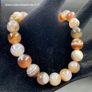 Bracelet en agate multicolores naturelle « perles de 8mm »