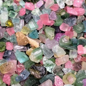Tourmaline « fragments de cristaux brute » d’Afghanistan (par grammes)