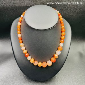 Collier perles en cornaline (réf coco1)