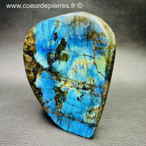 Bloc labradorite 0,875kg forme libre toutes faces polies (réf blp20)