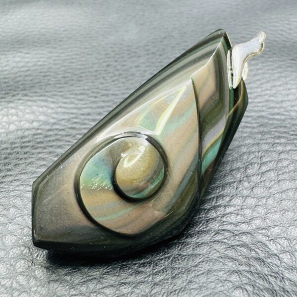 Pendentif Obsidienne Oeil Céleste « suprême » Mexique (réf ooc7) – Image 2