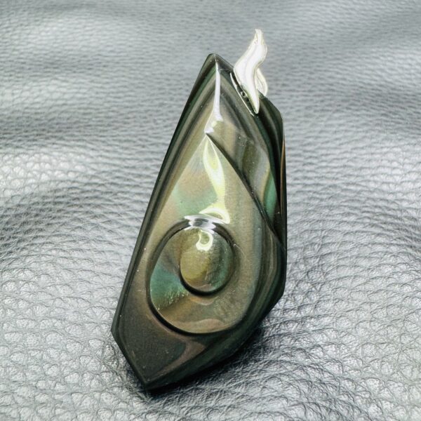Pendentif Obsidienne Oeil Céleste « suprême » Mexique (réf ooc7) – Image 3