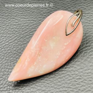 Pendentif en opale rose Péruvienne “grand modèle” (réf poa4)