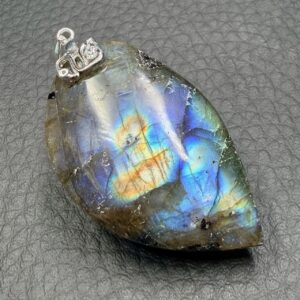 Pendentif Labradorite Bleu Doré