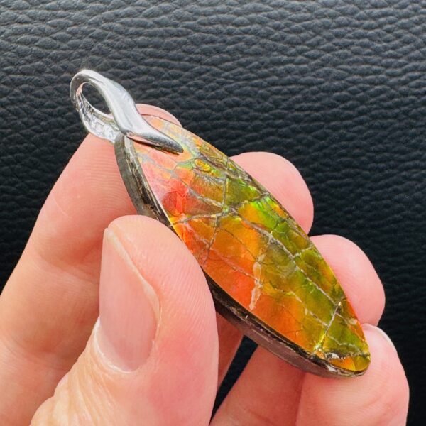 Pendentif en ammolite du Canada (réf amol4) – Image 7