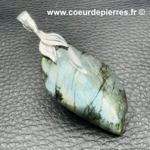 Pendentif en Labradorite Bleu Lagon