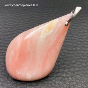 Pendentif en opale rose Péruvienne “grand modèle” (réf poa11)