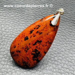 Pendentif en Obsidienne Acajou