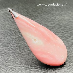 Pendentif en opale rose Péruvienne “grand modèle” (ref poa8)