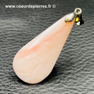 Pendentif en opale rose Péruvienne « Cordillère des Andes » de 21 carats (réf poa2)