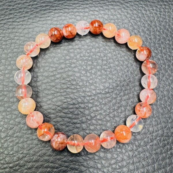 Bracelet en Quartz Hématoide "perles de 8mm" – Image 3